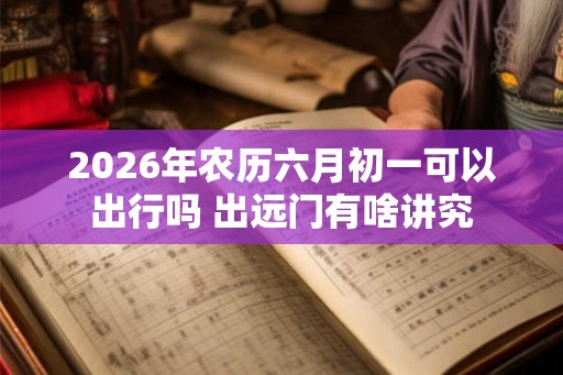2026年农历六月初一可以出行吗 出远门有啥讲究