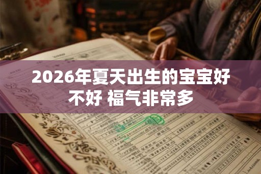 2026年夏天出生的宝宝好不好 福气非常多