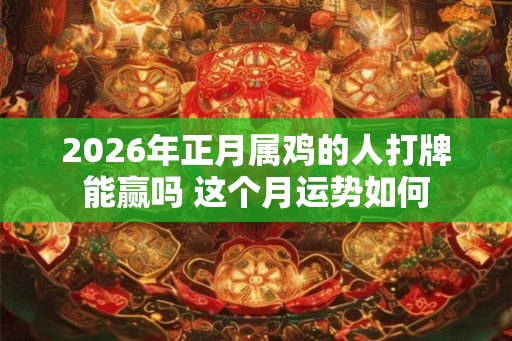 2026年正月属鸡的人打牌能赢吗 这个月运势如何