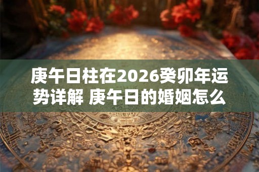 庚午日柱在2026癸卯年运势详解 庚午日的婚姻怎么样