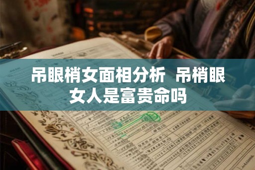 吊眼梢女面相分析  吊梢眼女人是富贵命吗