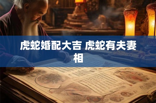 虎蛇婚配大吉 虎蛇有夫妻相