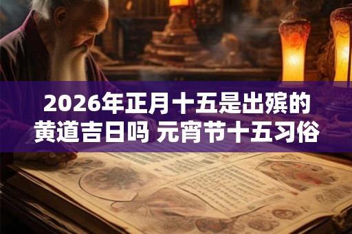 2026年正月十五是出殡的黄道吉日吗 元宵节十五习俗有哪些