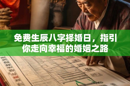 免费生辰八字择婚日，指引你走向幸福的婚姻之路
