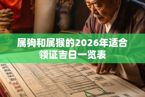 属狗和属猴的2026年适合领证吉日一览表 属狗和属猴的2026年适合领证吉日一览表