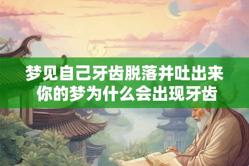 梦见自己牙齿脱落并吐出来 你的梦为什么会出现牙齿脱落并吐出来 梦见自己牙齿脱落并吐出来 你的梦为什么会出现牙齿脱落并吐出来