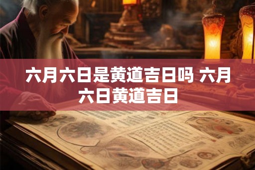 六月六日是黄道吉日吗 六月六日黄道吉日 六月六日是黄道吉日吗 六月六日黄道吉日