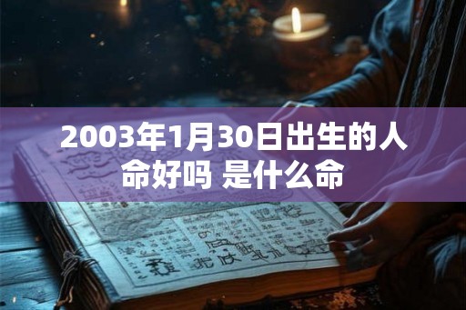 2003年1月30日出生的人命好吗 是什么命