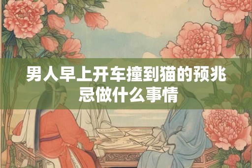 男人早上开车撞到猫的预兆 忌做什么事情