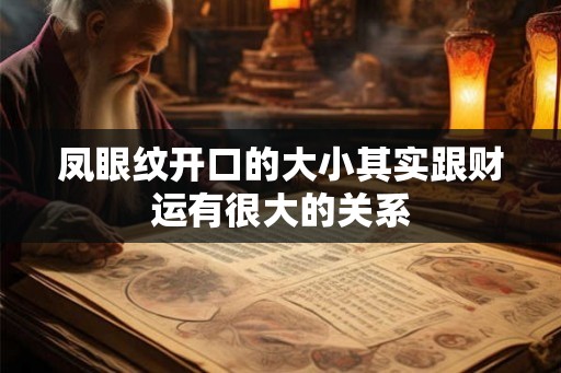 凤眼纹开口的大小其实跟财运有很大的关系 凤眼纹开口的大小其实跟财运有很大的关系