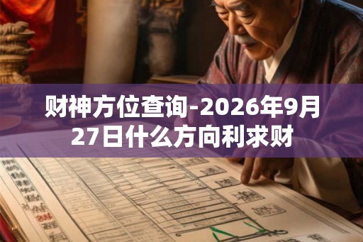 财神方位查询-2026年9月27日什么方向利求财