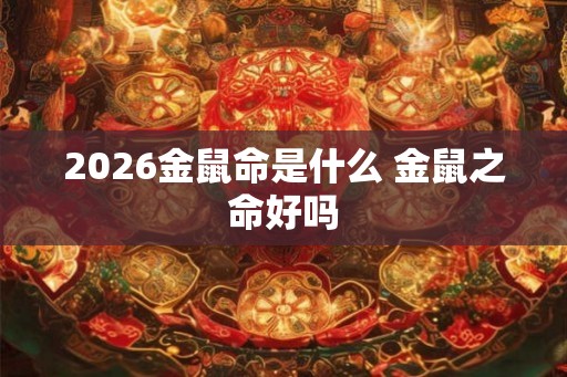 2026金鼠命是什么 金鼠之命好吗