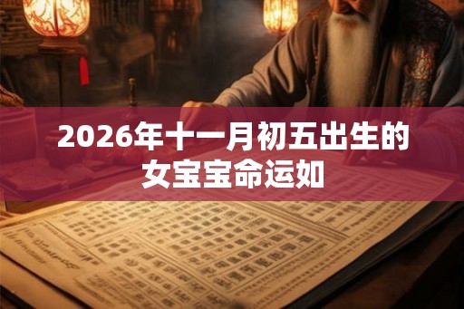 2026年十一月初五出生的女宝宝命运如