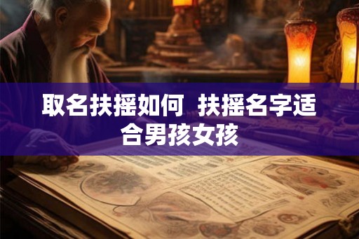 取名扶摇如何  扶摇名字适合男孩女孩