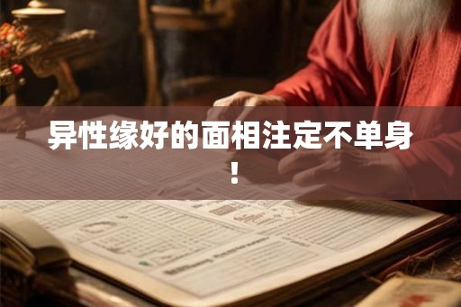 异性缘好的面相注定不单身! 异性缘好的面相注定不单身!