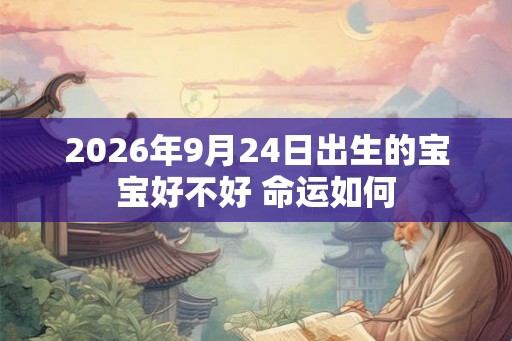 2026年9月24日出生的宝宝好不好 命运如何