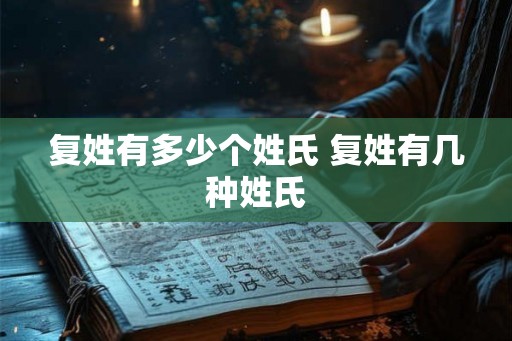 复姓有多少个姓氏 复姓有几种姓氏 复姓有多少个姓氏 复姓有几种姓氏