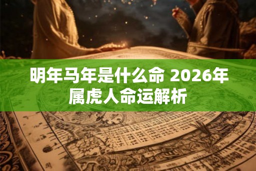 明年马年是什么命 2026年属虎人命运解析 明年马年是什么命 2026年属虎人命运解析