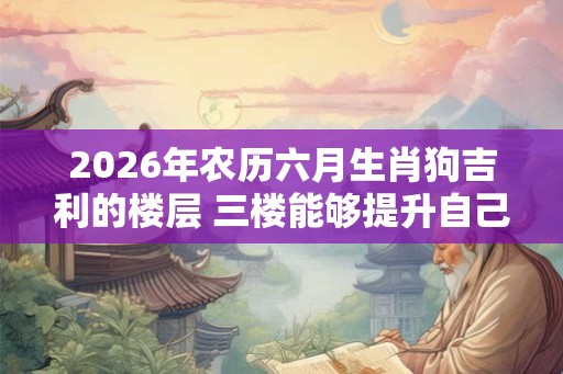 2026年农历六月生肖狗吉利的楼层 三楼能够提升自己的运势
