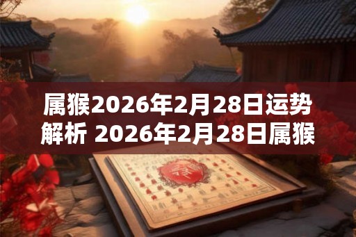 属猴2026年2月28日运势解析 2026年2月28日属猴人运势