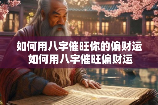 如何用八字催旺你的偏财运 如何用八字催旺偏财运