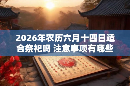 2026年农历六月十四日适合祭祀吗 注意事项有哪些