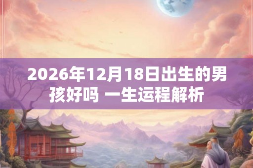 2026年12月18日出生的男孩好吗 一生运程解析