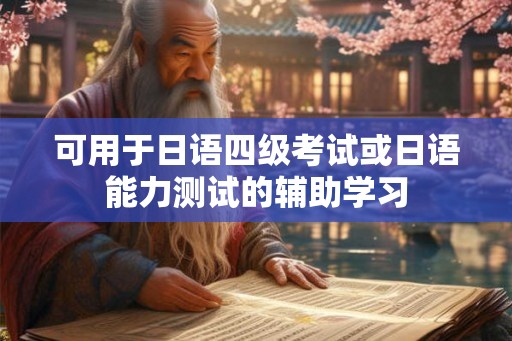 可用于日语四级考试或日语能力测试的辅助学习