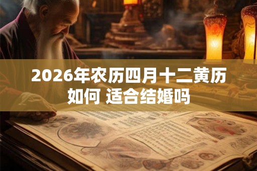 2026年农历四月十二黄历如何 适合结婚吗