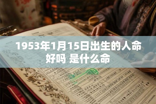 1953年1月15日出生的人命好吗 是什么命