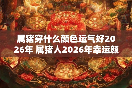属猪穿什么颜色运气好2026年 属猪人2026年幸运颜色