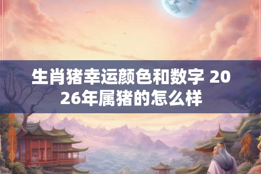 生肖猪幸运颜色和数字 2026年属猪的怎么样