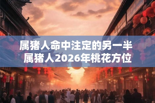 属猪人命中注定的另一半 属猪人2026年桃花方位
