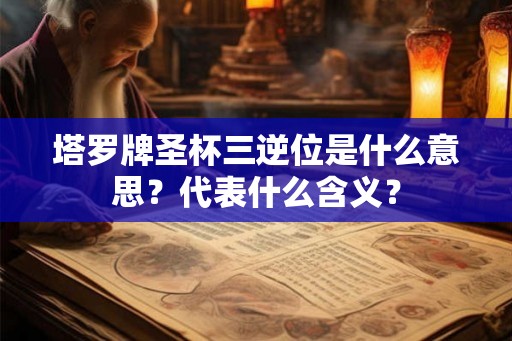 塔罗牌圣杯三逆位是什么意思?代表什么含义? 塔罗牌圣杯三逆位是什么意思?代表什么含义?