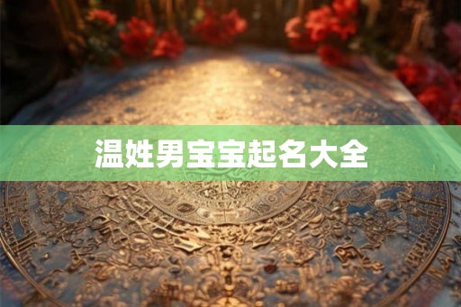温姓男宝宝起名大全 温姓男宝宝起名大全