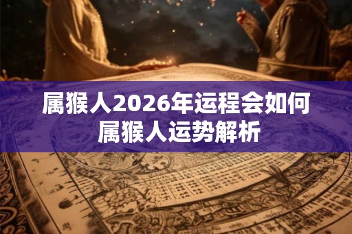 属猴人2026年运程会如何 属猴人运势解析 属猴人2026年运程会如何 属猴人运势解析