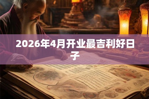 2026年4月开业最吉利好日子 2026年4月开业最吉利好日子