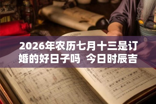 2026年农历七月十三是订婚的好日子吗  今日时辰吉时查询