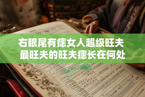 右眼尾有痣女人超级旺夫 最旺夫的旺夫痣长在何处