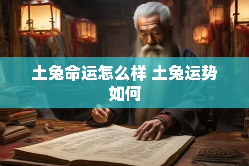 土兔命运怎么样 土兔运势如何