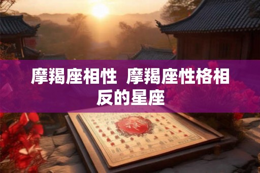 摩羯座相性  摩羯座性格相反的星座