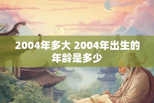 2004年多大 2004年出生的年龄是多少