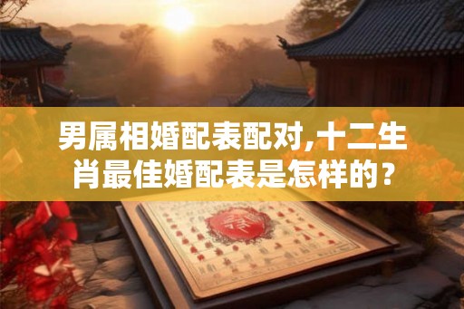 男属相婚配表配对,十二生肖最佳婚配表是怎样的？