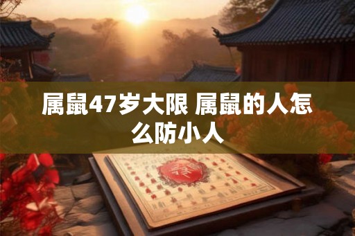 属鼠47岁大限 属鼠的人怎么防小人