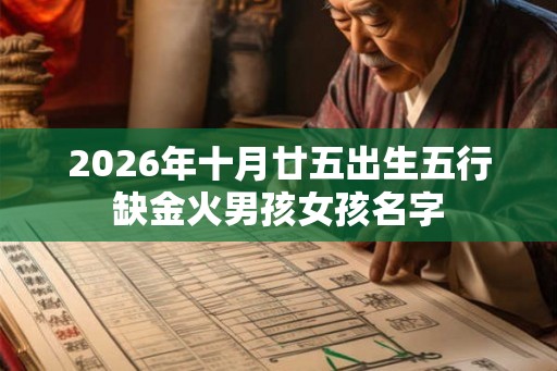 2026年十月廿五出生五行缺金火男孩女孩名字 2026年十月廿五出生五行缺金火男孩女孩名字