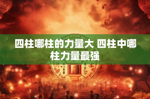 四柱哪柱的力量大 四柱中哪柱力量最强