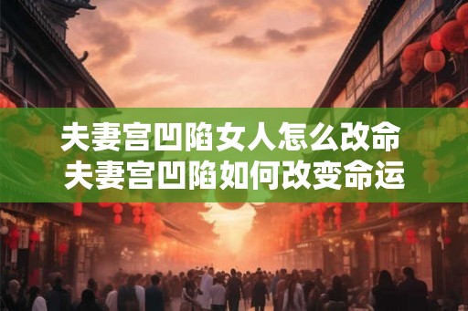 夫妻宫凹陷女人怎么改命 夫妻宫凹陷如何改变命运