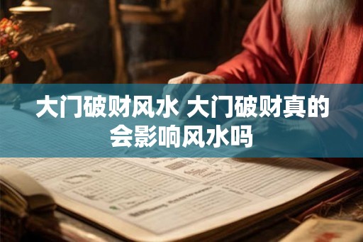 大门破财风水 大门破财真的会影响风水吗