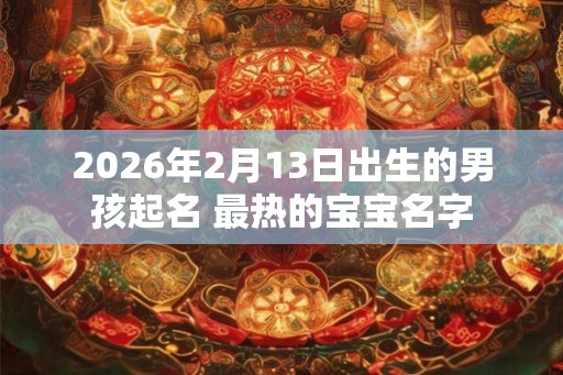 2026年2月13日出生的男孩起名 最热的宝宝名字