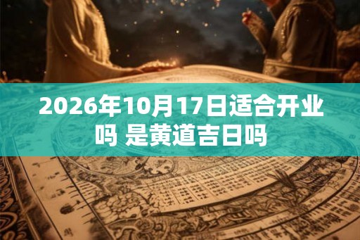2026年10月17日适合开业吗 是黄道吉日吗